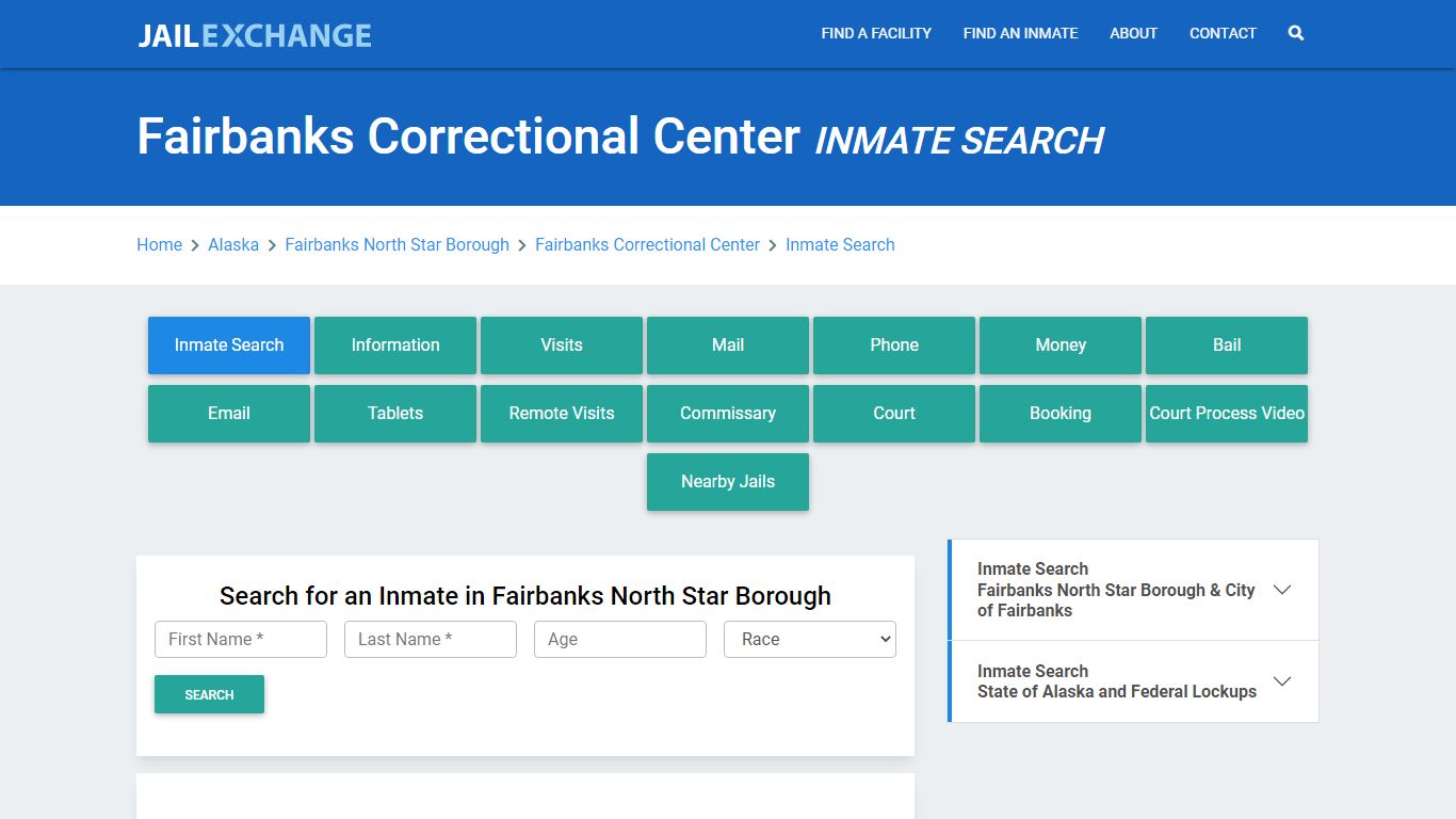 Fairbanks Correctional Center Inmate Search - Jail Exchange